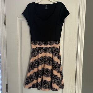 Rue21 Black and Pink Lace Mini Dress